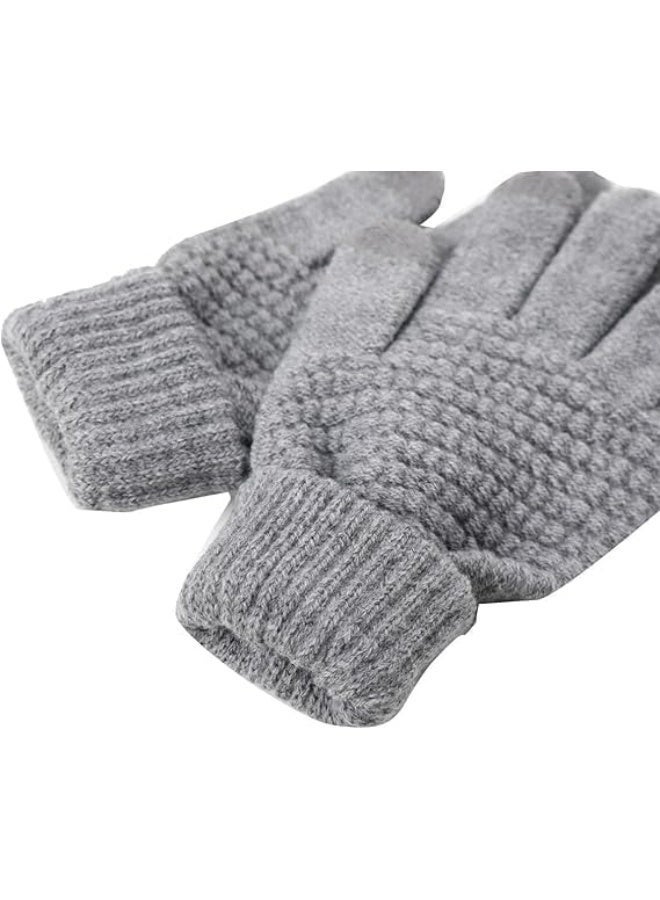 ChicAbode 4-Pairs Winter Gloves for Women, Cold Weather Upgraded Touch Screen Gloves Women, Anti-slip Soft Elastic Thermal Knit Warm Winter Gloves, Womens Warm Fleece Lined Knit Gloves - Image 5